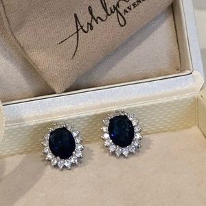 Adelyn 18K White Gold-Plated Gemstone Earrings